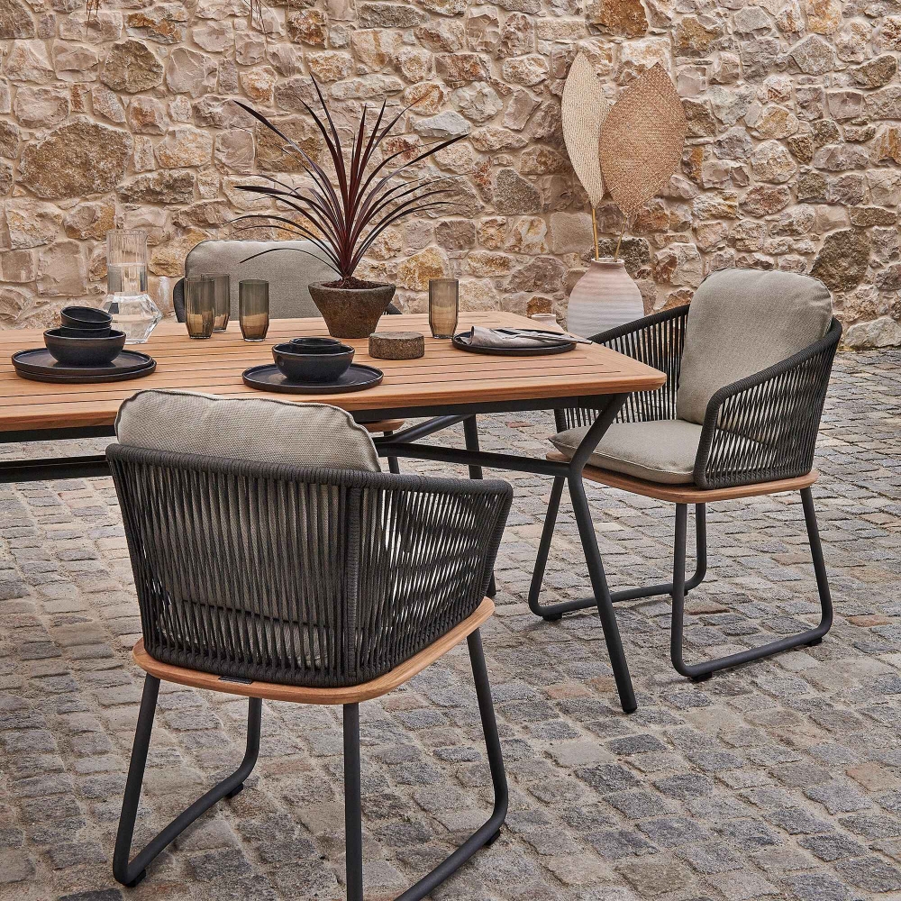 Weishäupl Tavolo rettangolare da esterno Denia 220x100x73h cm