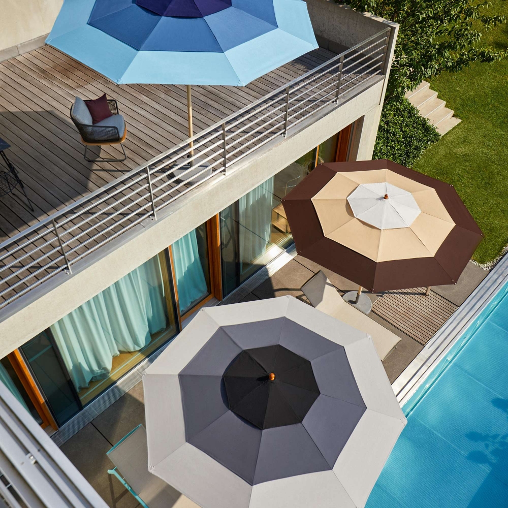 Weishäupl Klassiker round garden umbrella - Concrete base included