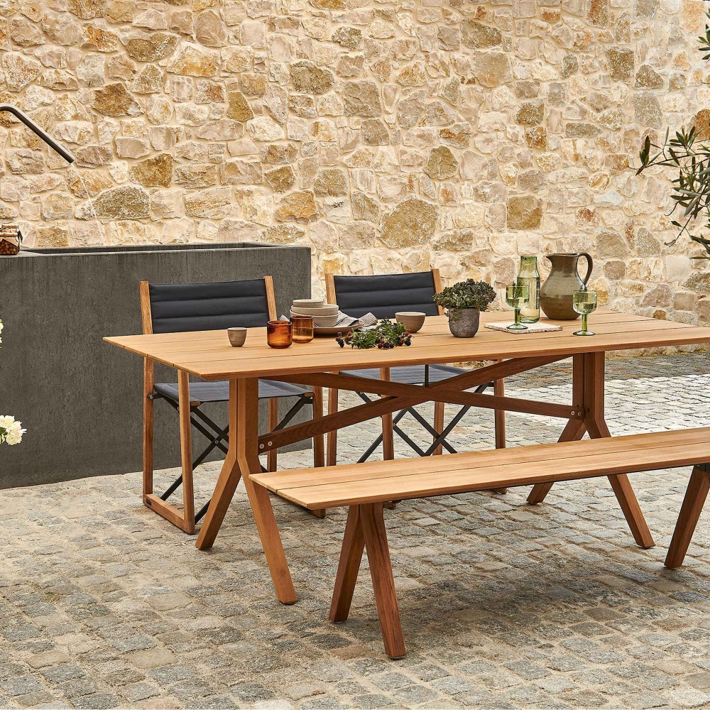 Weishäupl Panca da esterno Loft 220x38x46h cm