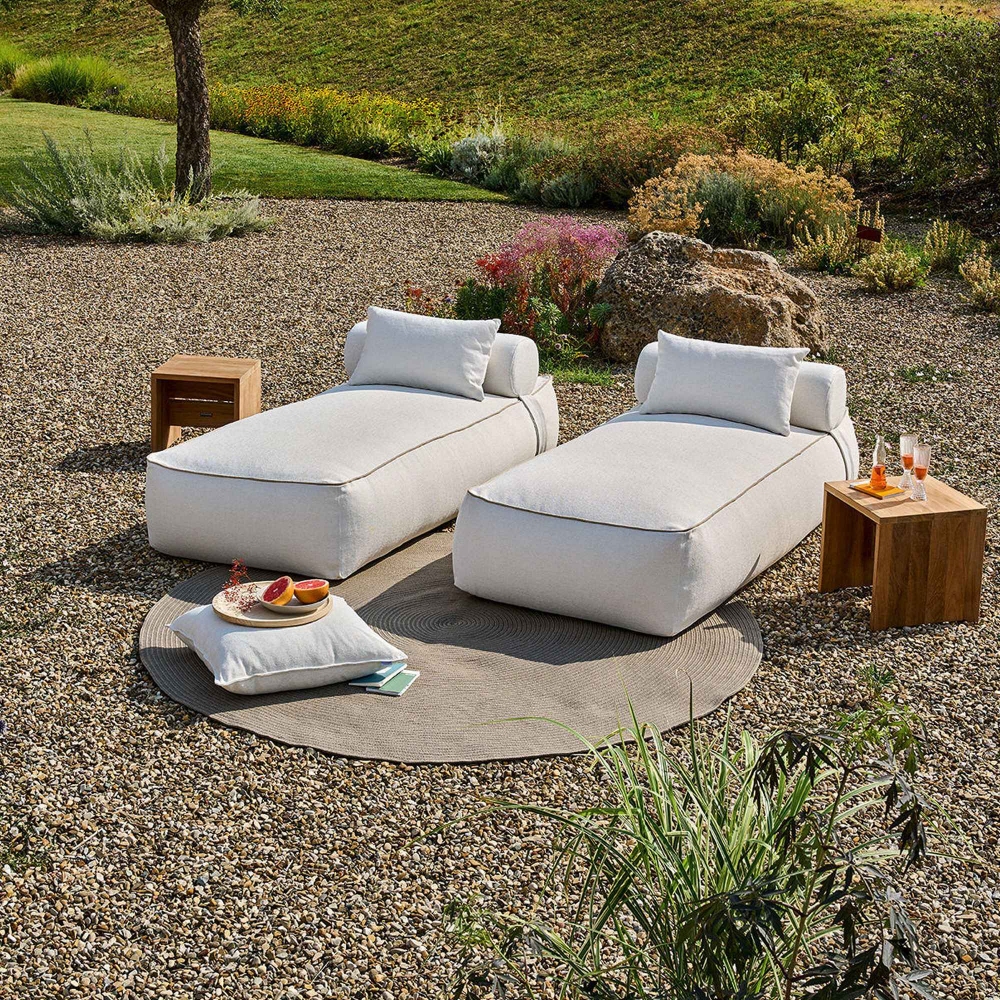 Weishäupl Lettino da esterno Maliha 200x80x35h cm