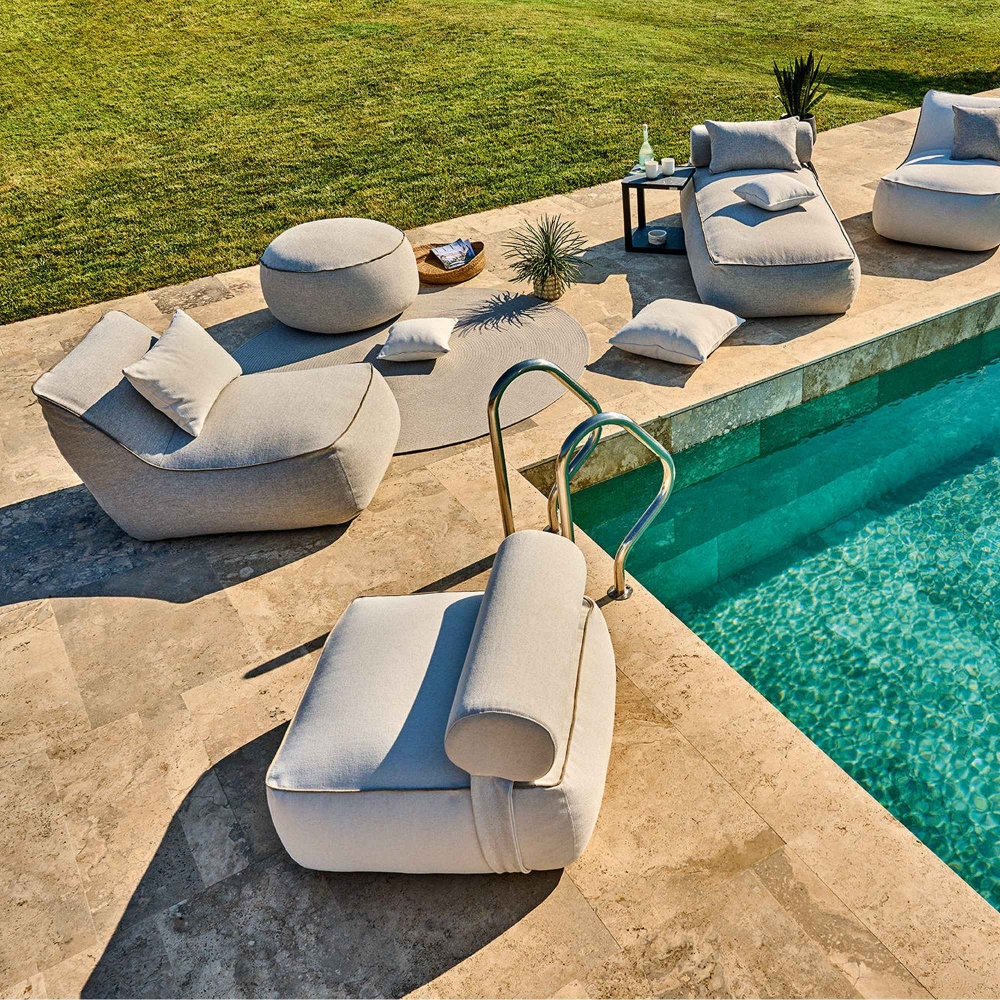 Weishäupl Maliha outdoor round pouf Ø80x35h