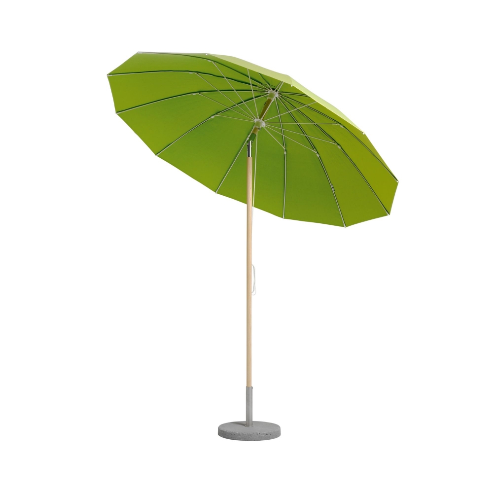 Weishäupl Ombrellone da giardino Pagoda diam. 240 cm - Base rotonda in cemento inclusa