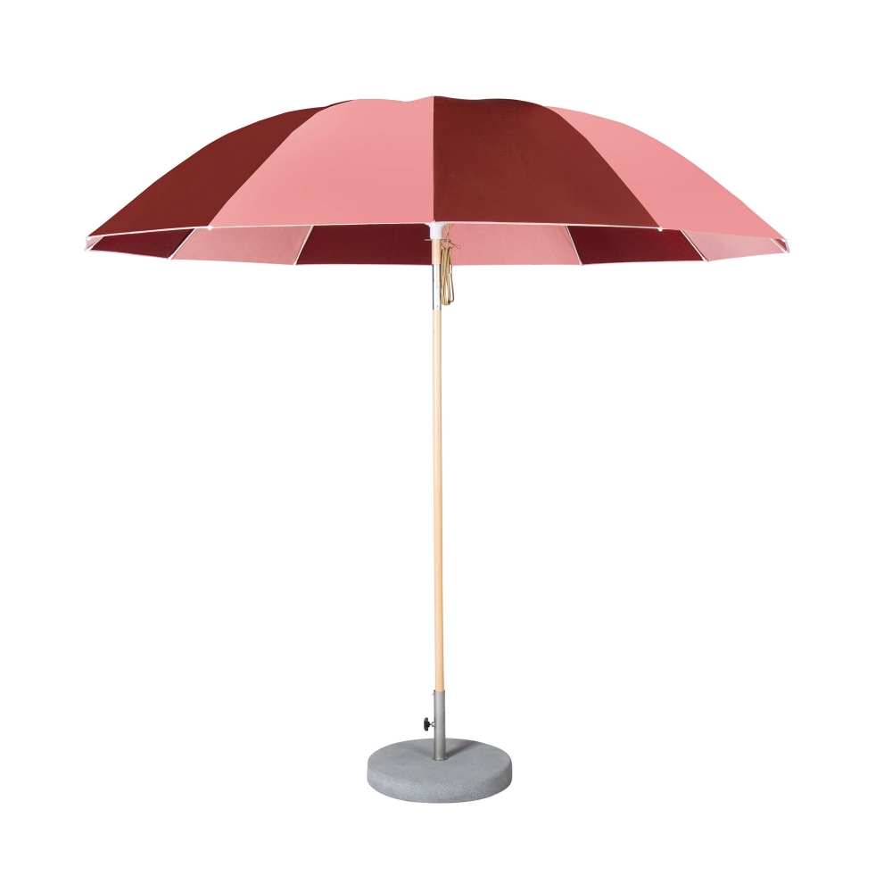 Weishäupl Ombrellone da giardino Pagoda diam. 240 cm - Base rotonda in cemento inclusa