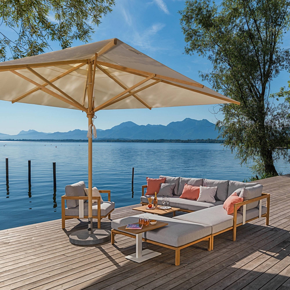 Weishäupl Tavolino alto da esterno New Hampton 65x40x45h cm