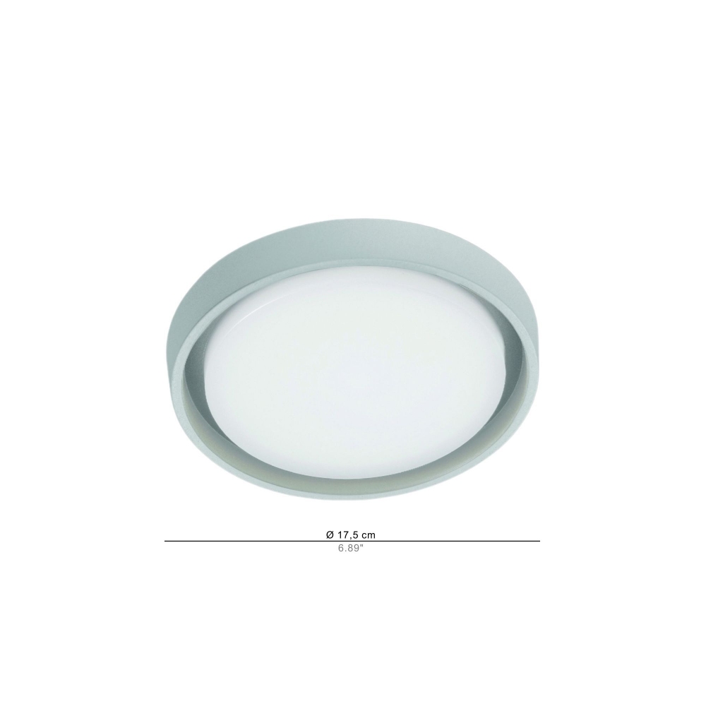 Zafferano lampada da soffitto/parete tonda Alu 17,5 cm