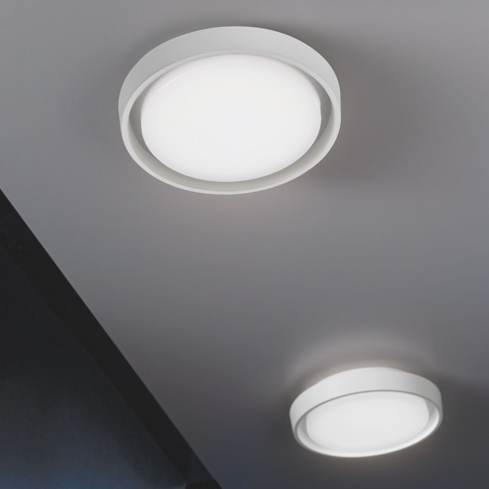 Zafferano lampada da soffitto/parete tonda Alu 17,5 cm