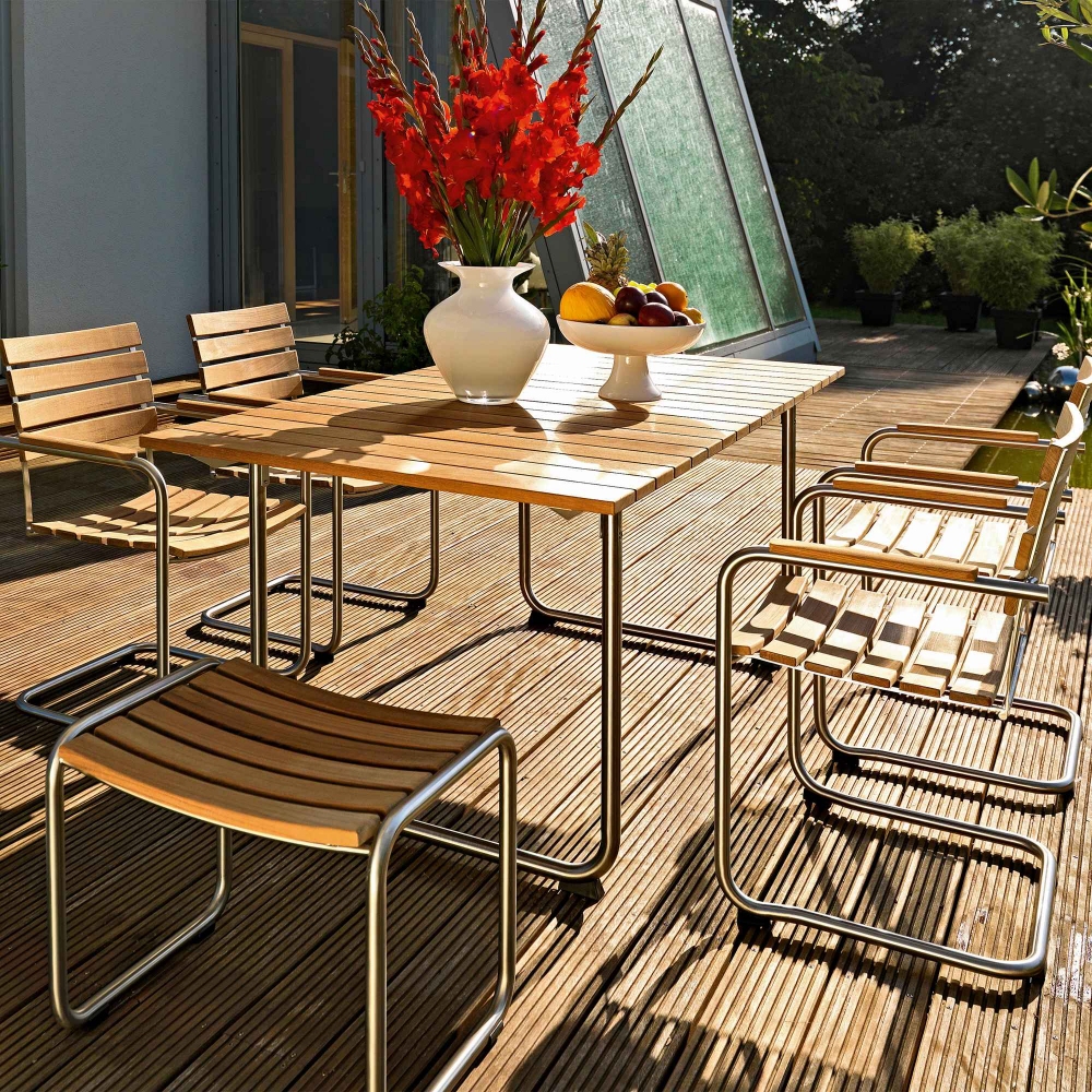 Weishäupl Prato outdoor table 140x90x74h cm - Teak top