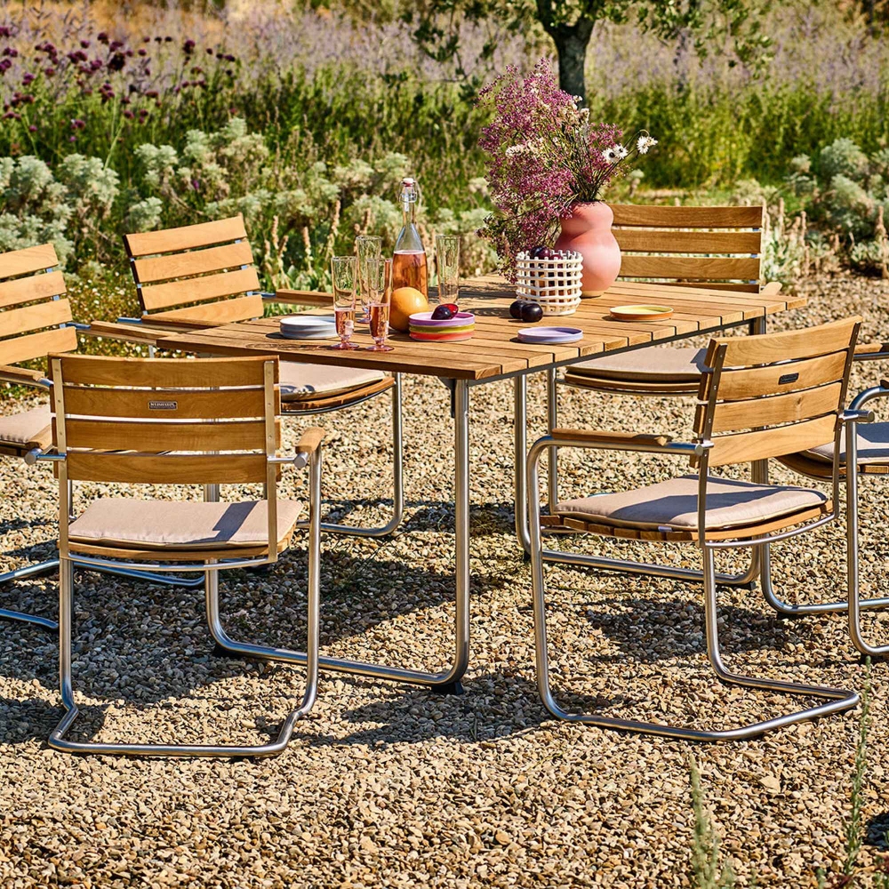 Weishäupl Tavolo da esterno Prato 180x90x74h cm - Piano in Teak