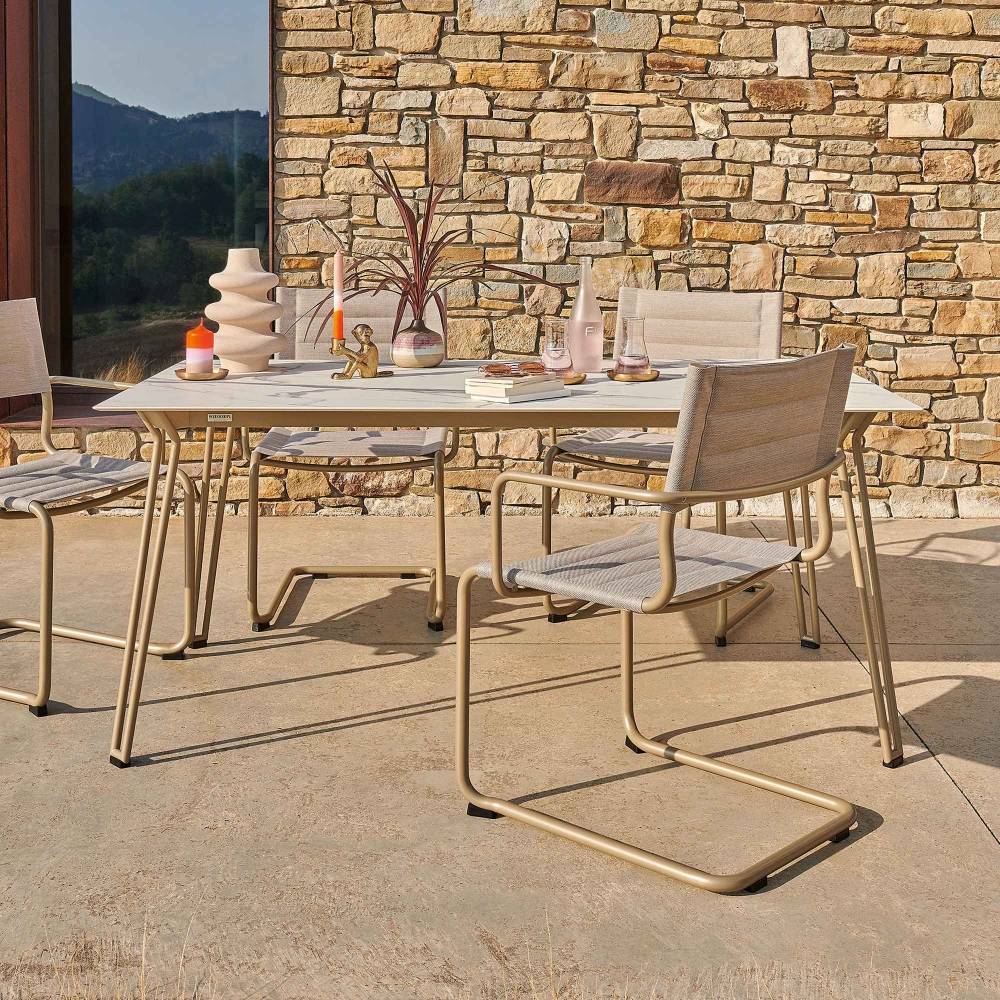 Weishäupl Tavolo rettangolare da esterno Slope 165x90x74h cm