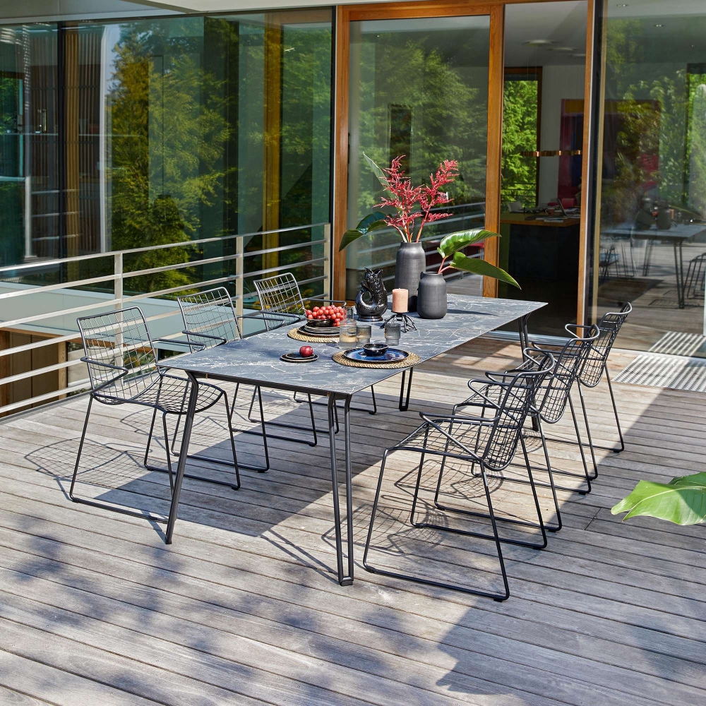 Weishäupl Slope rectangular outdoor table 200x90x74h cm