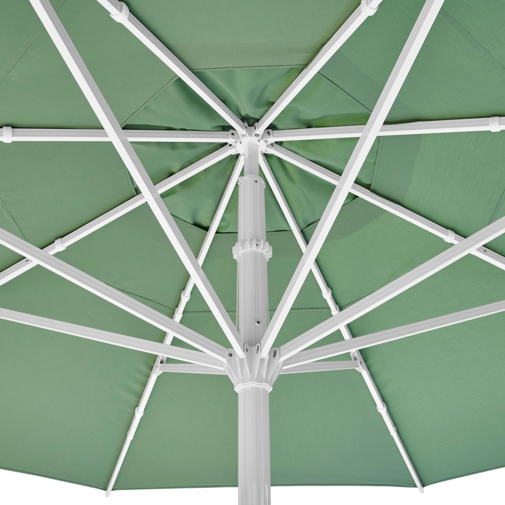 Weishäupl Ombrellone rotondo da giardino Telescopic diam. 500 cm - Base quadrata inclusa