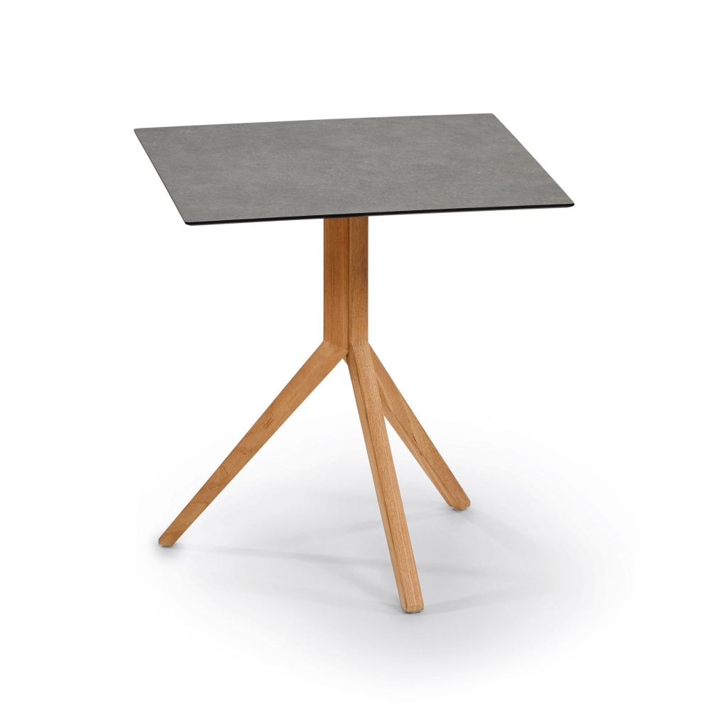 Weishäupl Tavolino quadrato da esterno Trio 60x60x45h cm - Piano in HPL