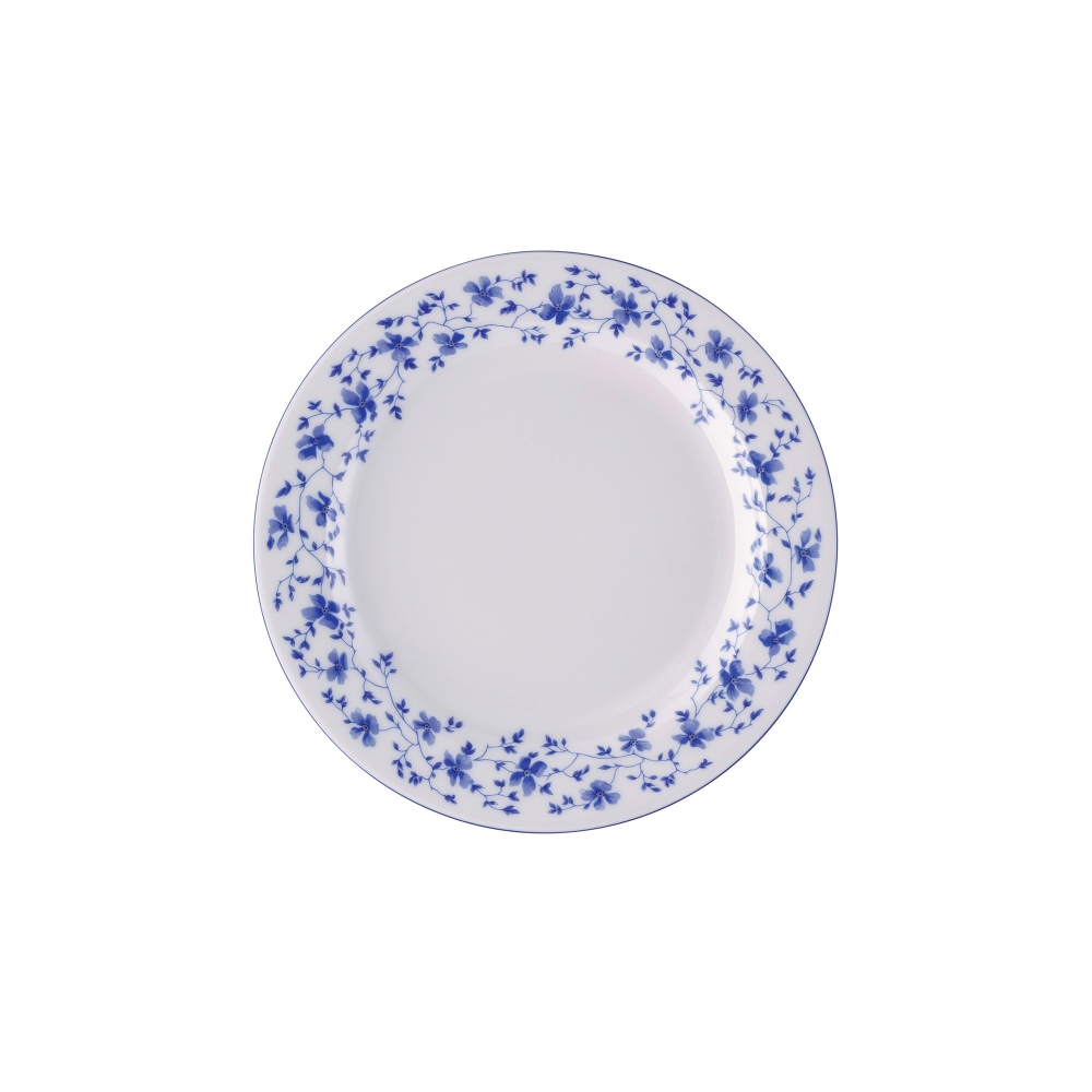 Rosenthal 6 piatti piani con falda Form 1382 Blaublüten 19 cm