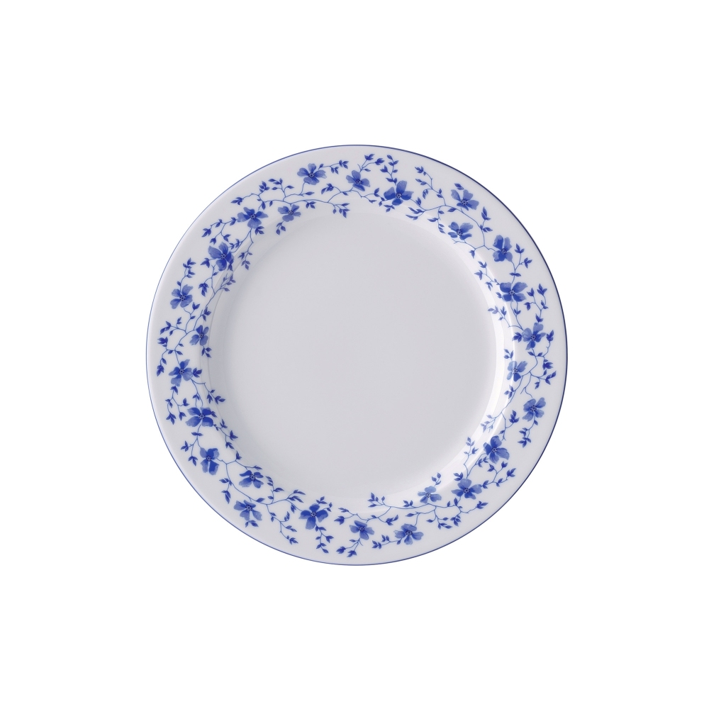 Rosenthal 6 piatti piani con falda Form 1382 Blaublüten 22 cm