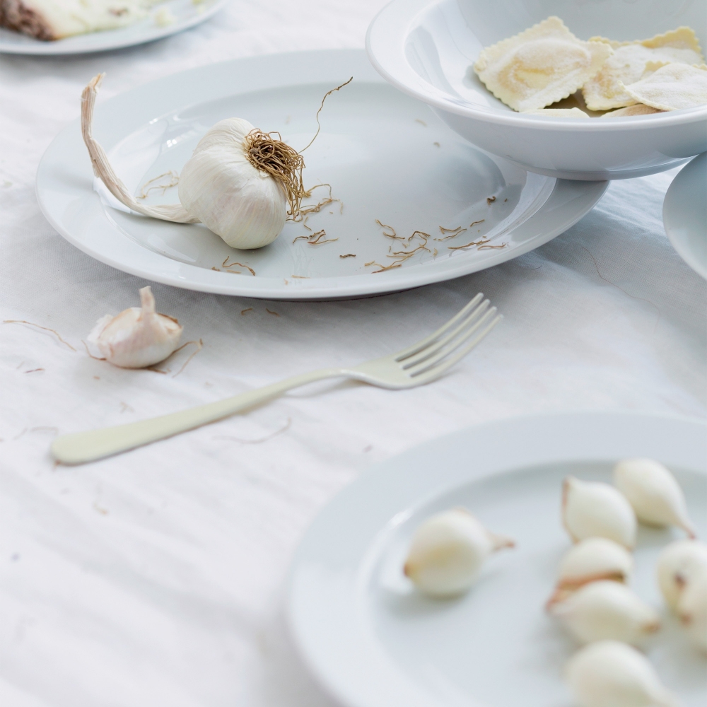 Rosenthal 6 piatti piani con falda Form 1382 Weiss 22 cm