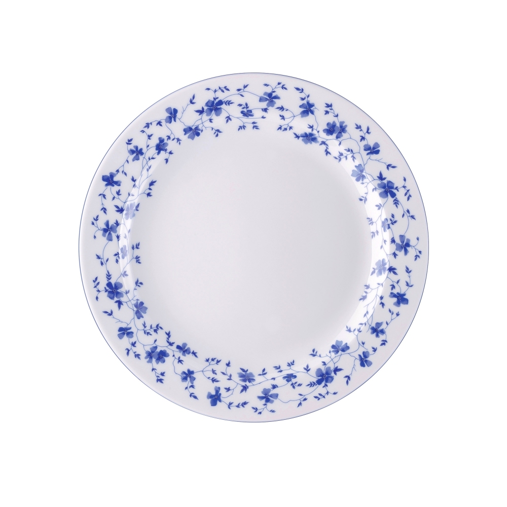 Rosenthal Form 1382 Blaublüten set of 6 dinner plates with brim 25 cm