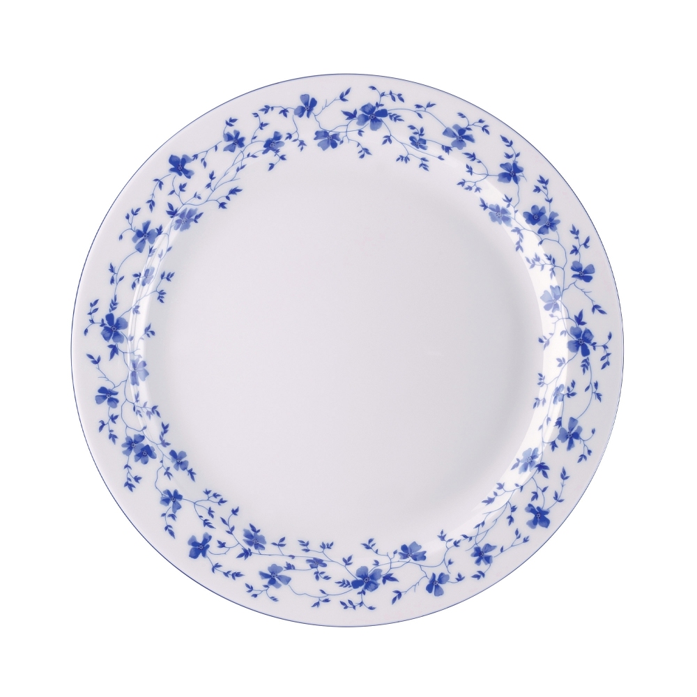 Rosenthal 6 piatti piani con falda Form 1382 Blaublüten 26 cm