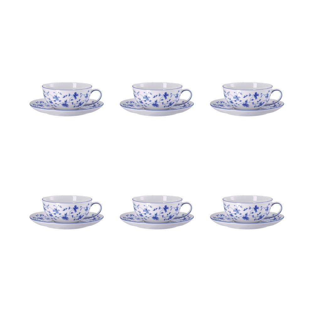Rosenthal Form 1382 Blaublüten 6 tea...