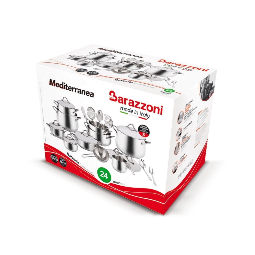 Barazzoni Batteria di pentole 24 pz Mediterranea - Composizione B