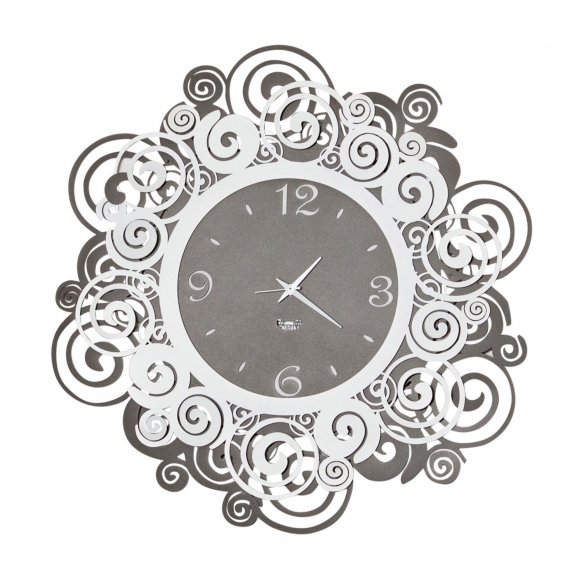 Pronta Consegna - Arti e Mestieri Orologio da parete Orfeo Bianco - Fango