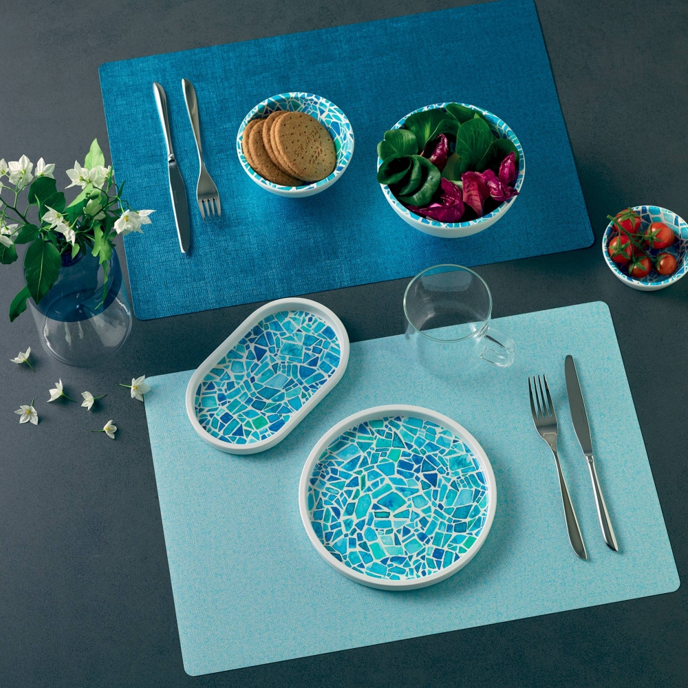 Arthur Krupp Set 4 piatti Mosaic diam 14 cm