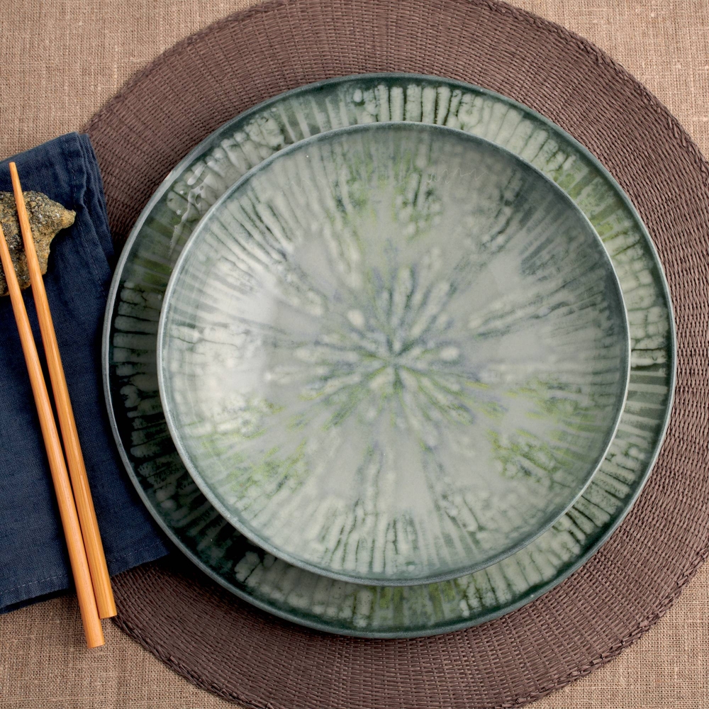 Arthur Krupp Set of 4 Fusion Grey deep plates diam. 22 cm