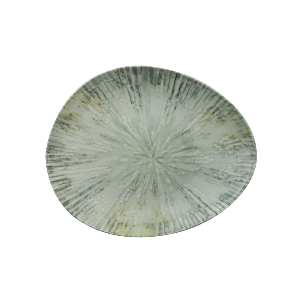 Arthur Krupp Set of 4 Fusion Grey organic plates diam. 20 cm