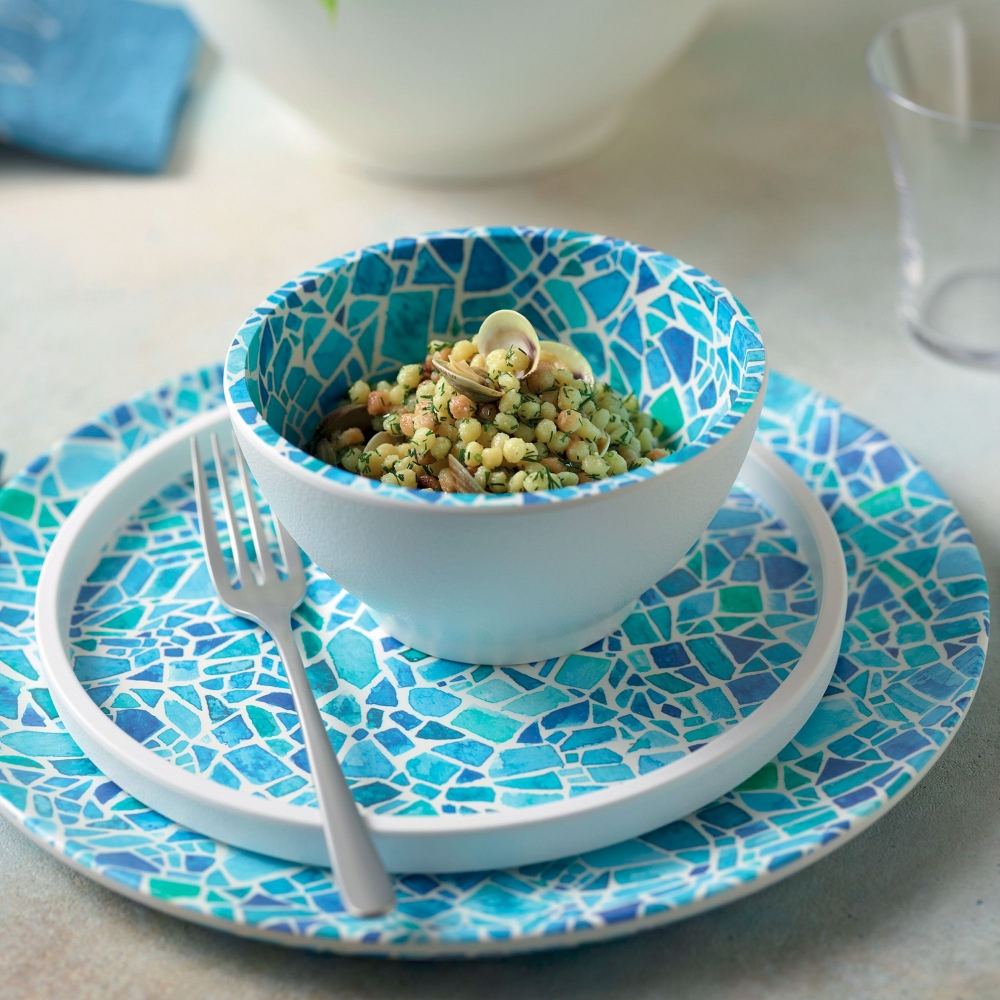 Arthur Krupp Set 4 piatti piani Mosaic diam 25,5 cm