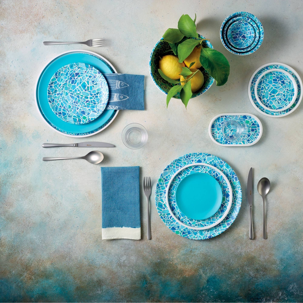 Arthur Krupp Set 4 piatti piani Mosaic diam 28 cm