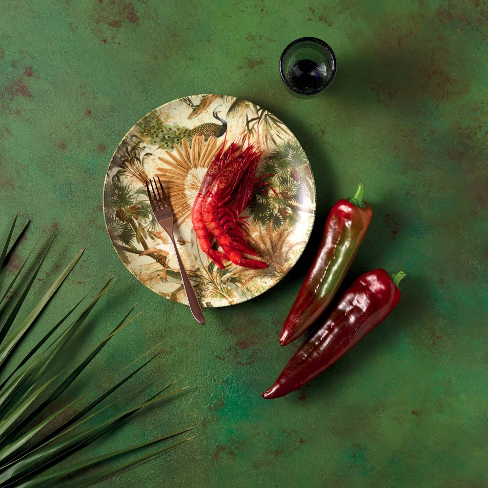 Arthur Krupp Set of 4 Stoneware Eden dinner plates diam. 27.5 cm