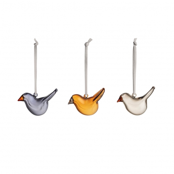 Iittala Set of 3 Mini little glass birds