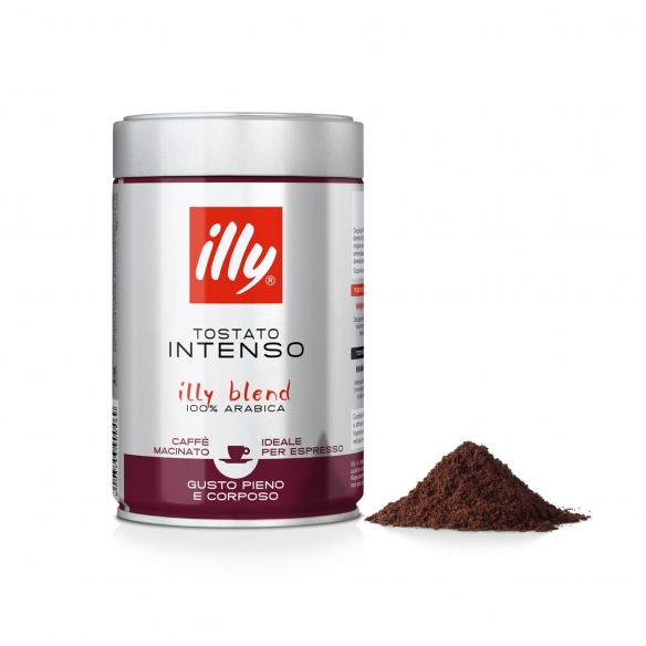 Illy 12 barattoli da 250 gr di caffè macinato espresso tostato intenso
