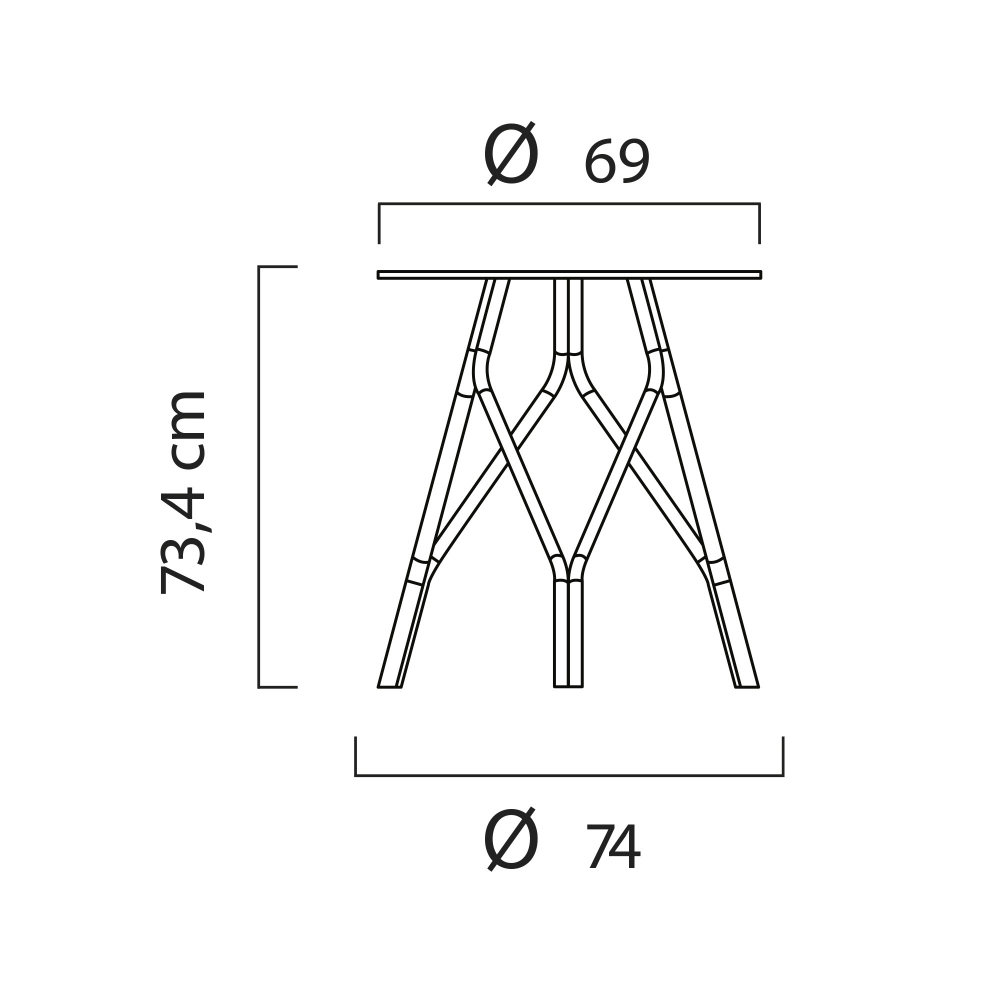 My Your Mimì round table diam 69 cm