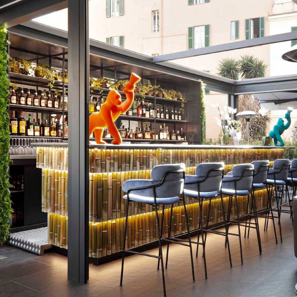 Qeeboo Lampada da tavolo Kong Velvet XS