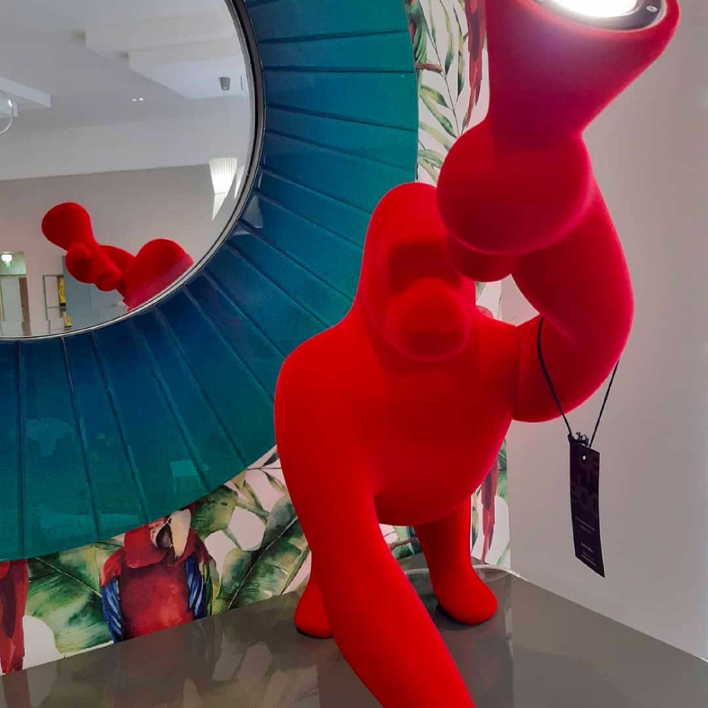 Qeeboo Lampada da tavolo Kong Velvet XS