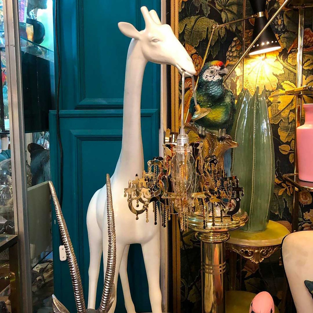 Qeeboo Lampada da terra Giraffe in love XS 1 mt