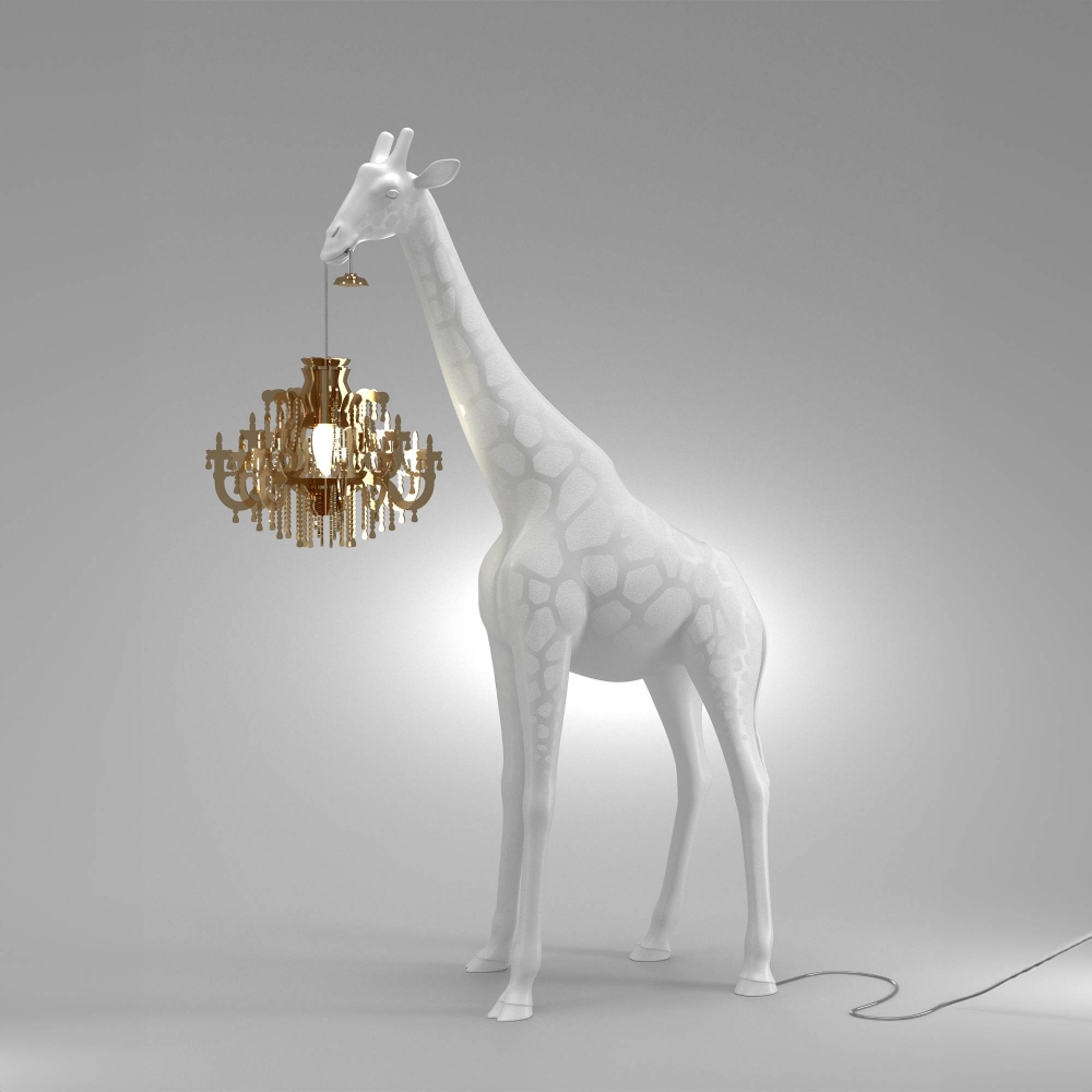 Qeeboo Lampada da terra Giraffe in love XS 1 mt