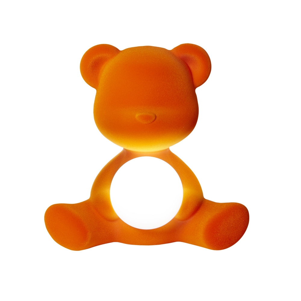 Qeeboo Lampada Teddy Girl finitura Velvet ricaricabile