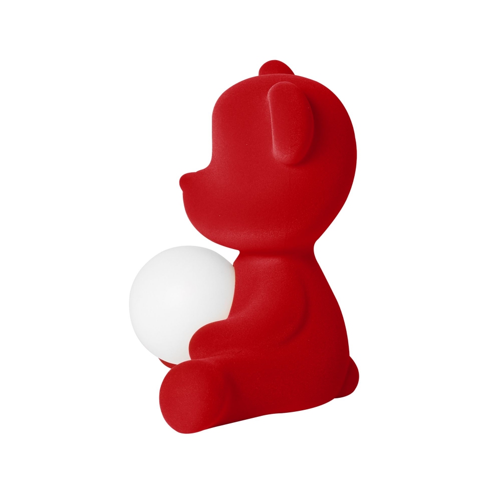 Qeeboo Lampada Teddy Girl finitura Velvet ricaricabile