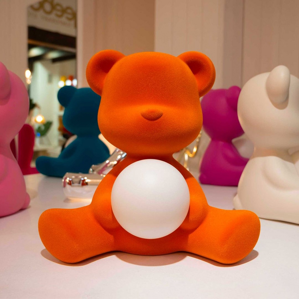 Qeeboo Teddy Girl rechargeable lamp Velvet finish