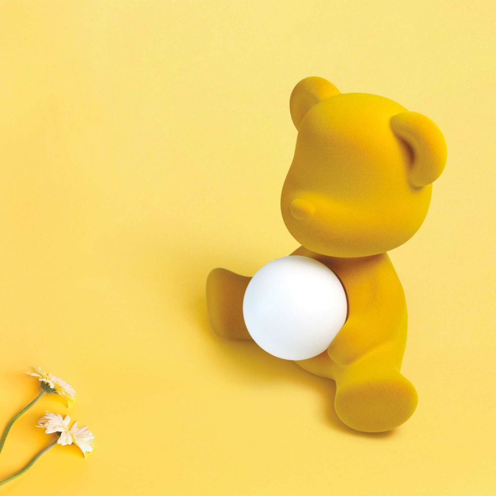 Qeeboo Teddy Girl rechargeable lamp Velvet finish