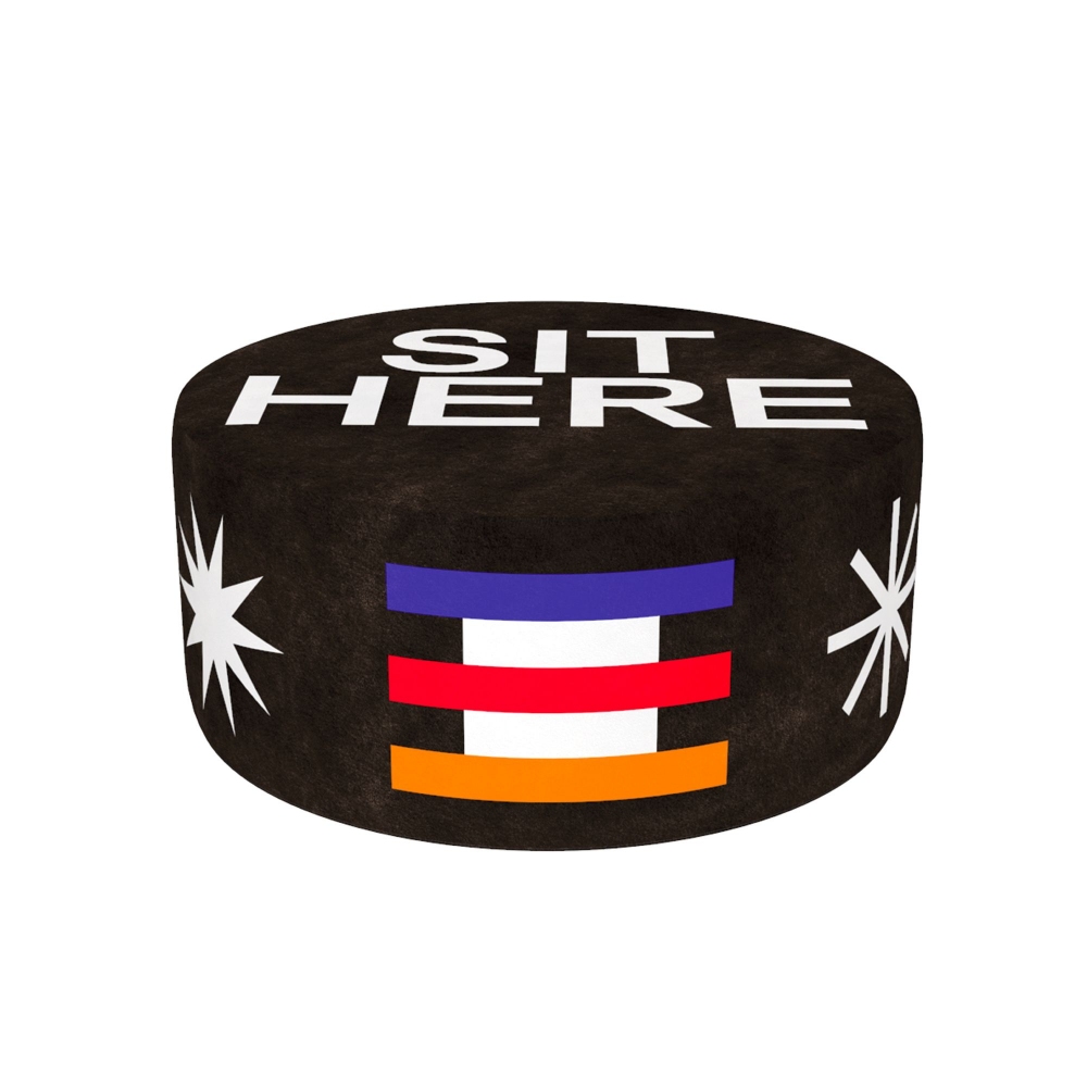 Qeeboo Oggian Sit here black L Pouf