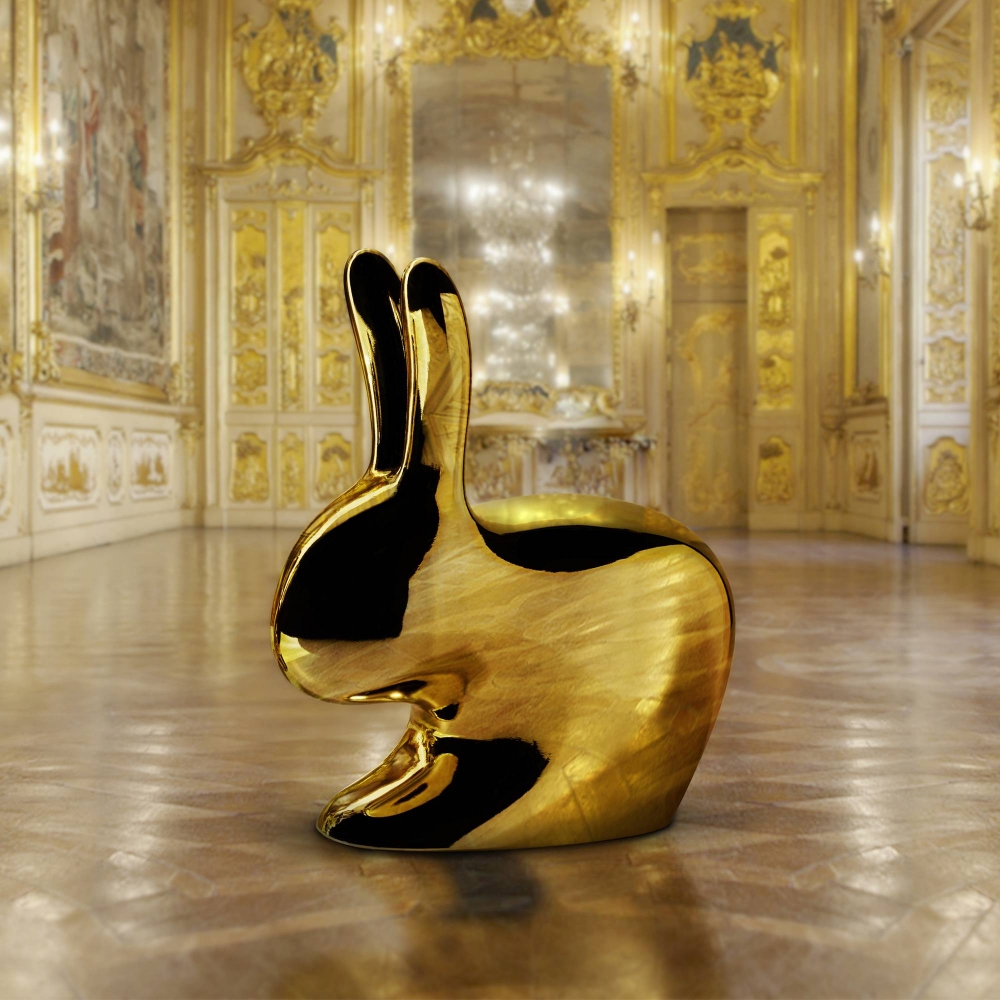 Rabbit sedia per bambini metalfinish