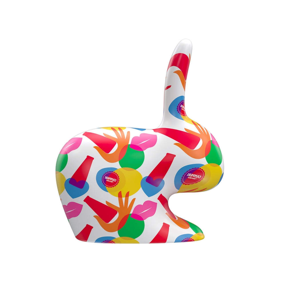 Qeeboo Rabbit M chair Campari White...