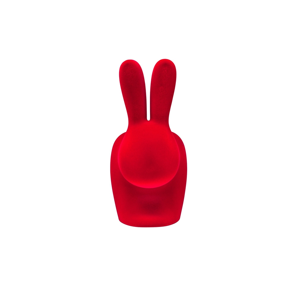 Qeeboo Sedia per bambini Rabbit finitura Velvet