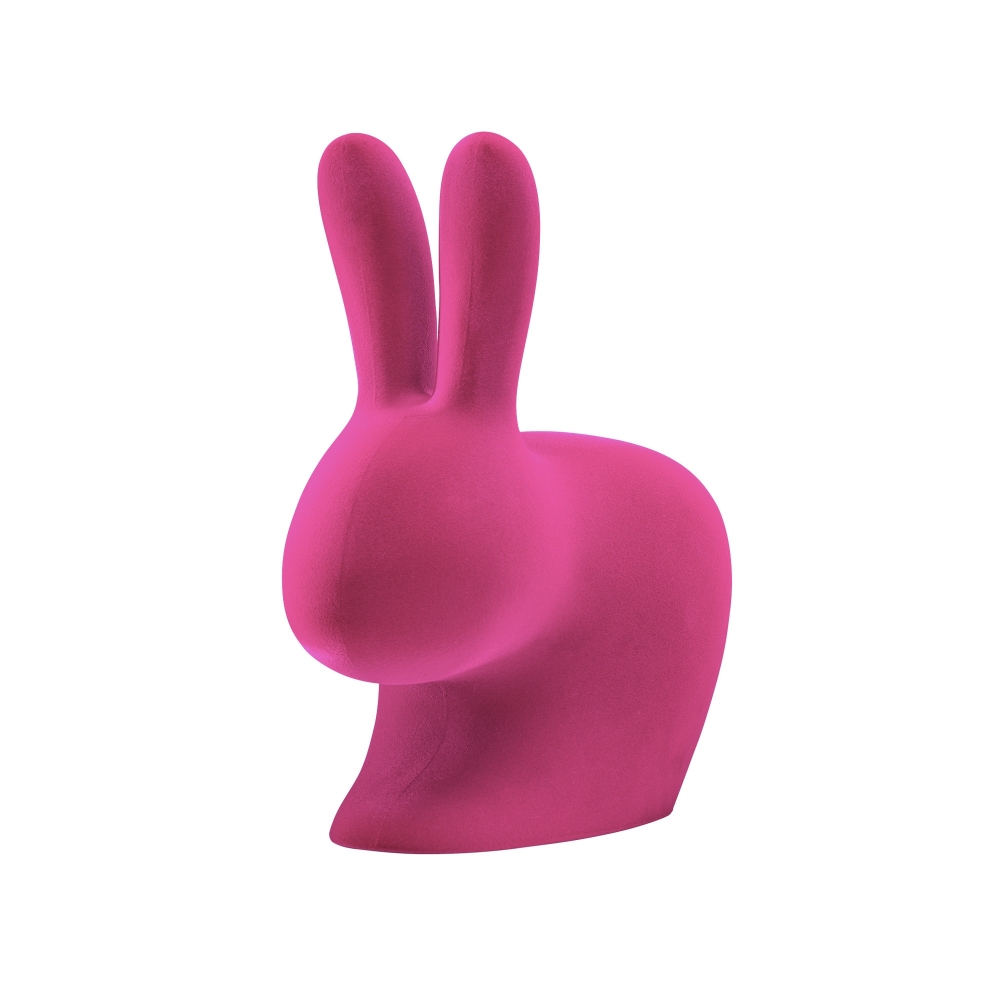 Qeeboo Rabbit children's chair Velvet finish