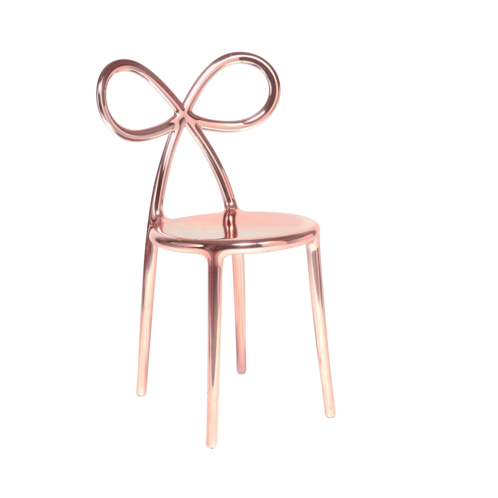 Qeeboo Ribbon chair with metal finish