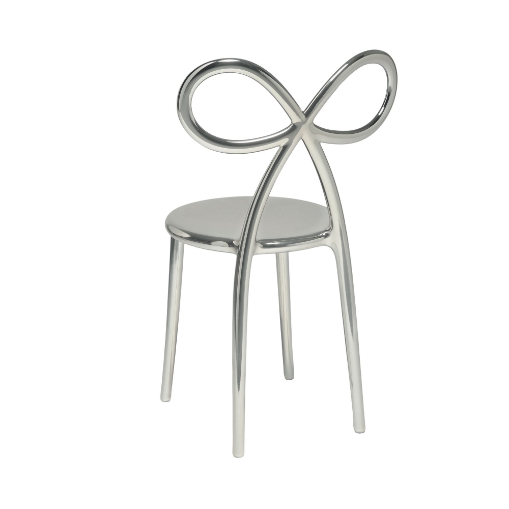 Qeeboo Sedia Ribbon finitura metal