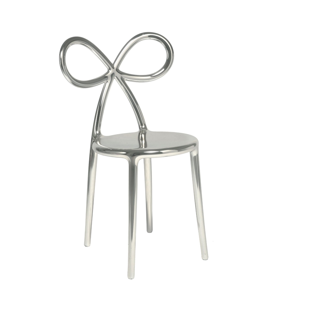 Qeeboo set of 2 Ribbon chairs with metallic finish