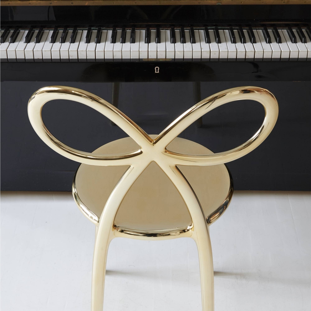 Qeeboo set of 2 Ribbon chairs with metallic finish